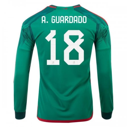 Mexico Andres Guardado 18 VM 2022 Hjemmebanetrøje Langærmet